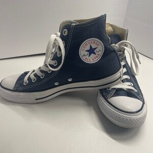 Converse Navy High Tops with White Details